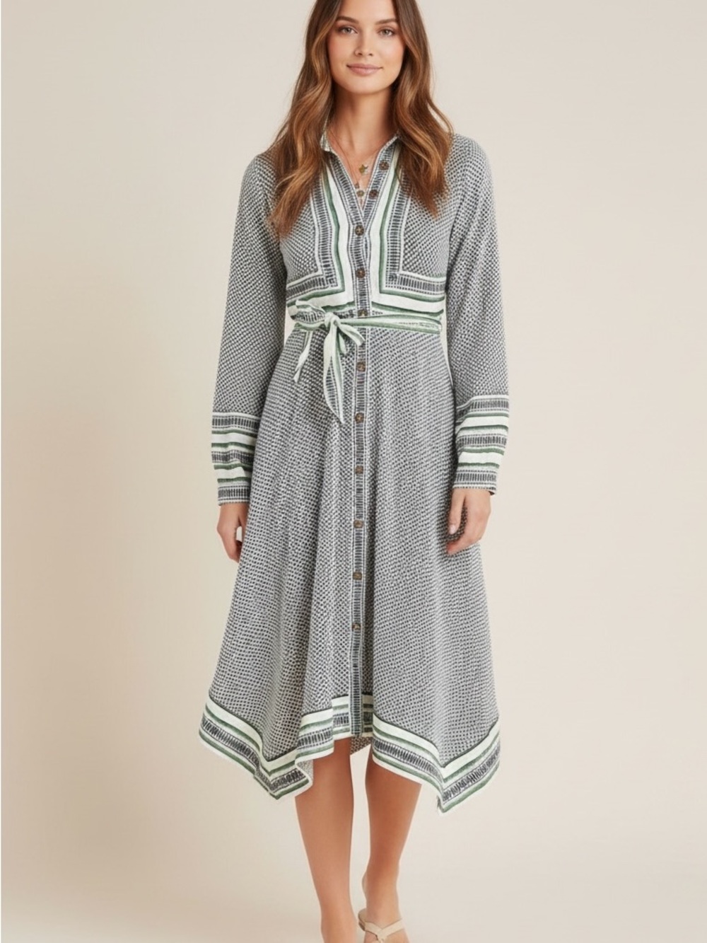 Maeve by Anthropologie Printed Midi Shirt Dress